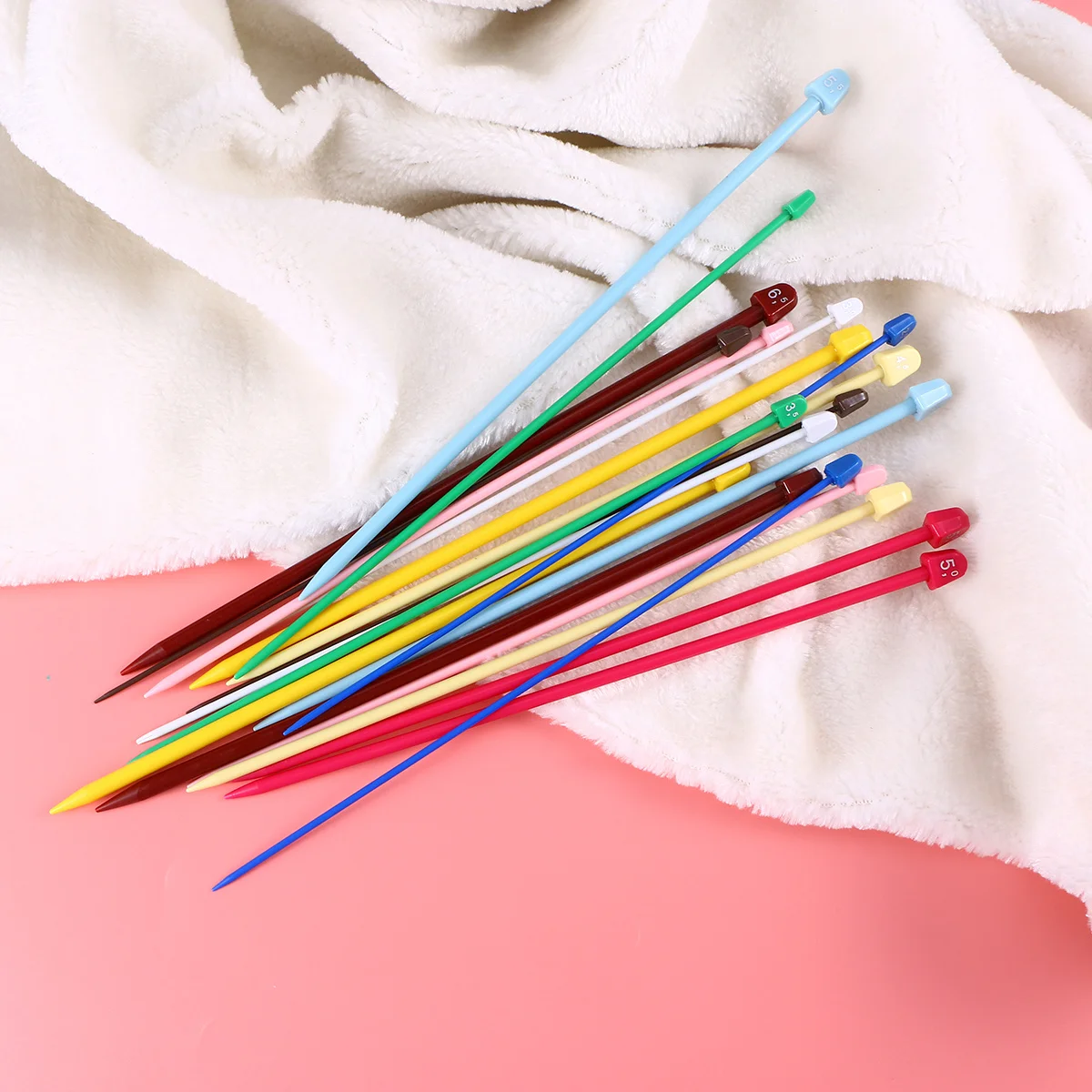 

10 Pairs 25Cm Straight Single Pointed Knitting Needles Set 2.0Mm-6.5Mm Plastic Crochet Hooks For Wool Craft Knitting Needles