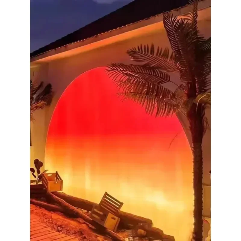 Outdoor Waterproof Net Red Creative Sunset Light Box Moon Atmosphere Coffee Shop Wedding Camping Style Punch-in