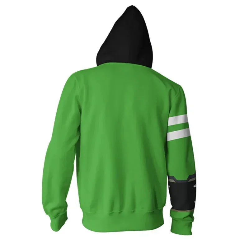 Anime Hoodies Sweatshirts Ben10 Cosplay Alien Force Benjamin Gwen Hooded 3D Printing Top Jackets Coat Men Woman Costumes BYc;3.k