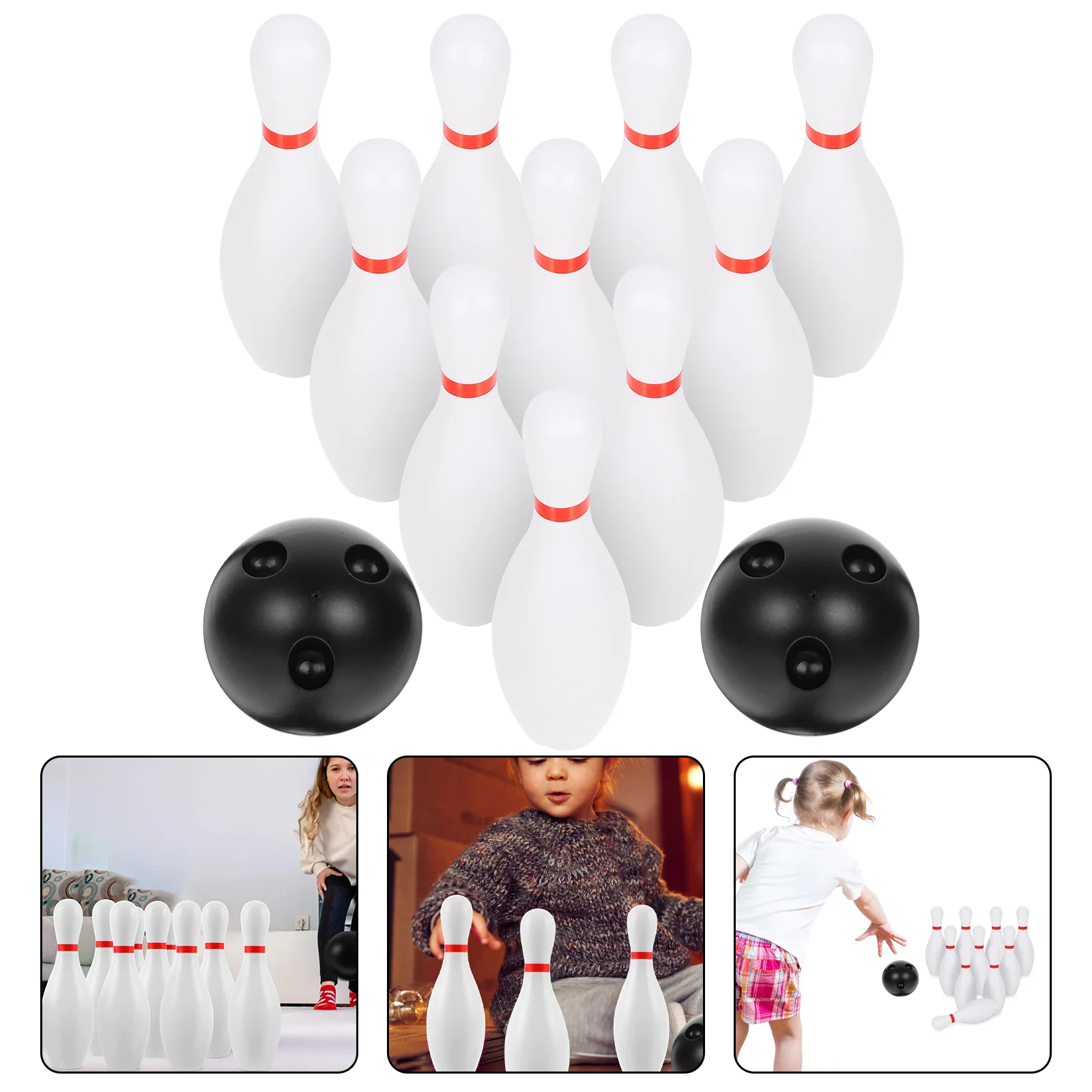 Boy Toys Bowling Ball Kit Children Balls Halloween Miniature Kids White Preschool