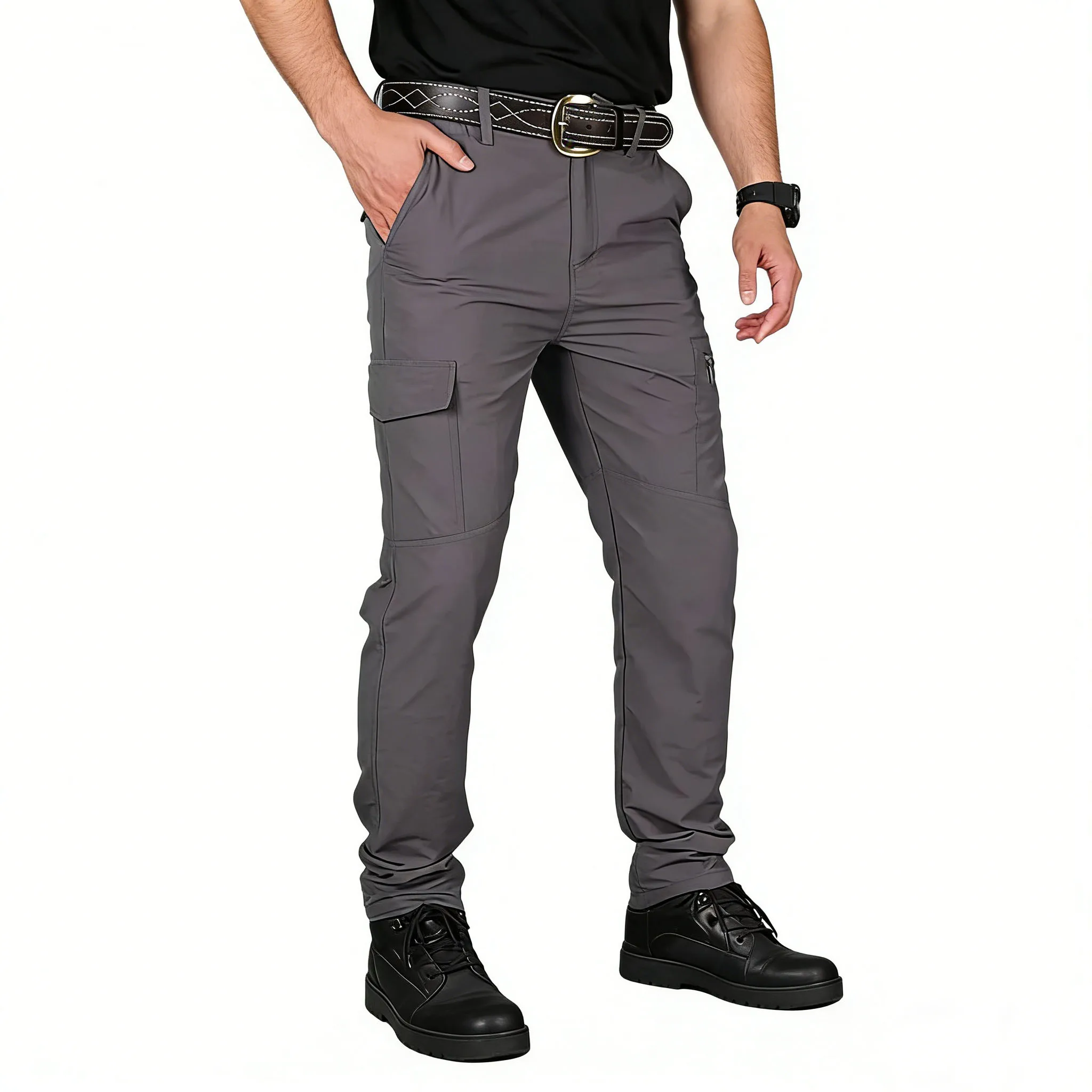 Imagen 4: Pantalones Cargo de Verano 2026 para Hombre, Estilo Militar, Tácticos, para Senderismo, Montañismo, Trabajo, Turismo, Ropa Urbana