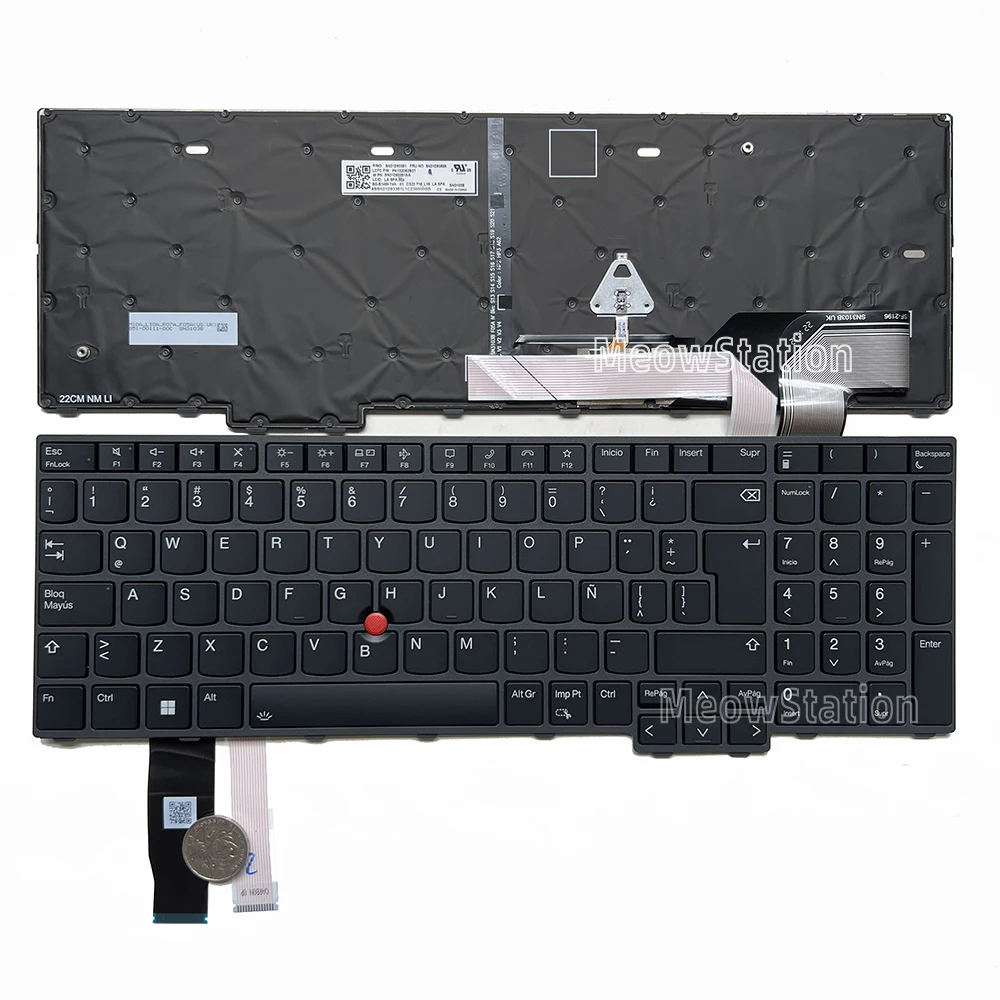 

Клавиатура с латинской подсветкой для Lenovo Thinkpad T16 Gen 1 Gen 2 21BV 21BW 21CH 21CZ,P16s Gen 1 Gen 2 21BT 21BU 21CK 21CL 21HK 21HL 21K9 21KA,P16v Gen 1 Gen 2 21FC 21FD,L15 Gen 3 Gen 4 21C3 21C4 21H3 21H8