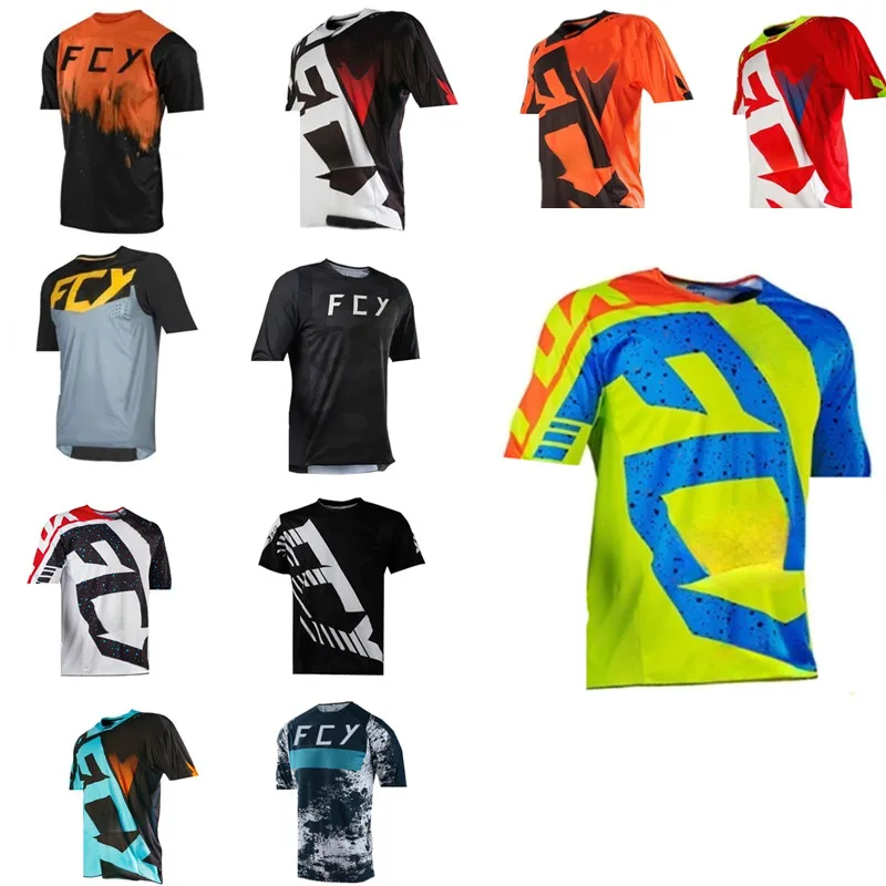 Cycling Jersey Vtt Jersey Downhill T-shirt Mountain Bike Motorcycle Mens Mtb Road Bicycle Wear Clothing Shirt Short sleeve 2024