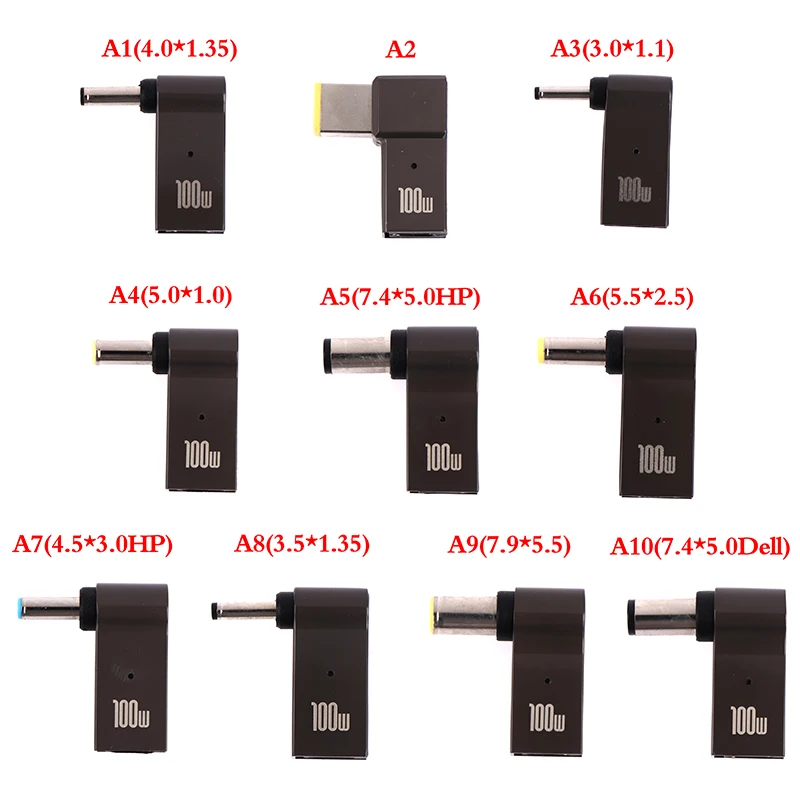 100W PD Spoof Plug USB Type C Female To Universal Male Jack Converter For Lenovo/HP Notebook Charger Laptop Power Adapter