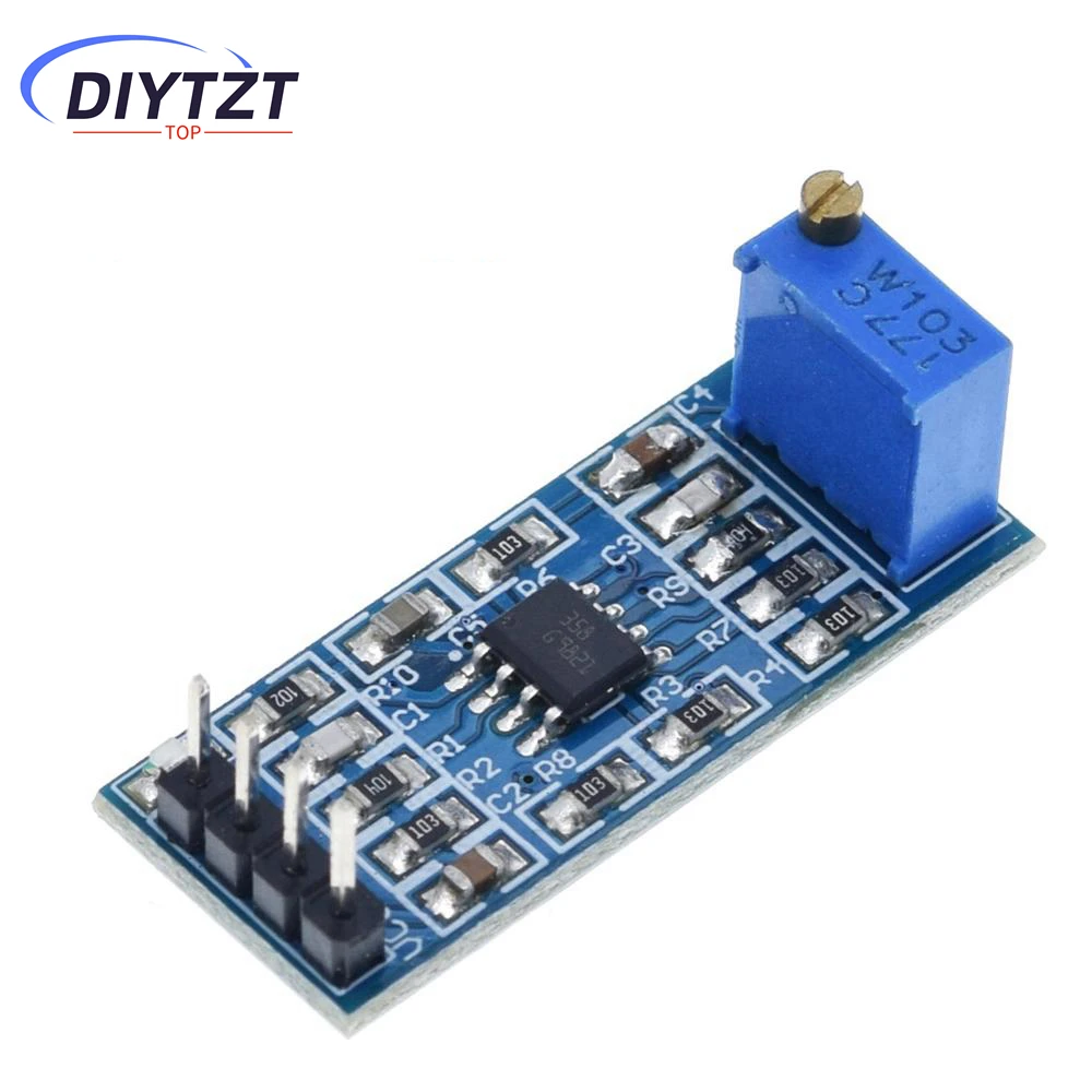 TZT LM358 Modul Amplifier Operasional Amplifikasi Sinyal Penguat 100 Kali 5V-12V Diskon Besar