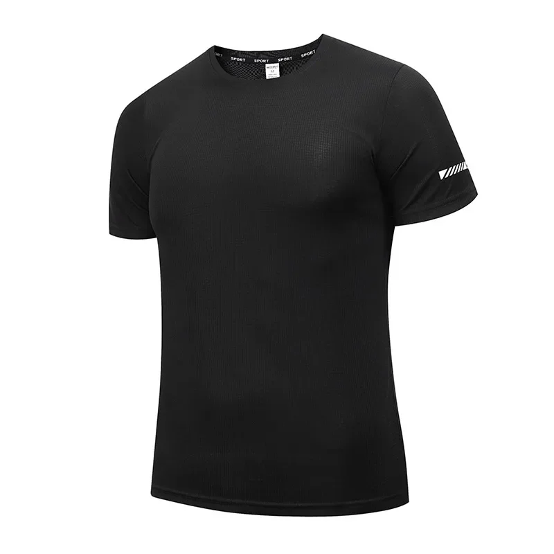 

Men Summer Thin Marathon Running Top S-5XL Quick-dry T-shirt Basketball Jersey Sport T Shirt Bodybuilding Fitness Gym Sportwear