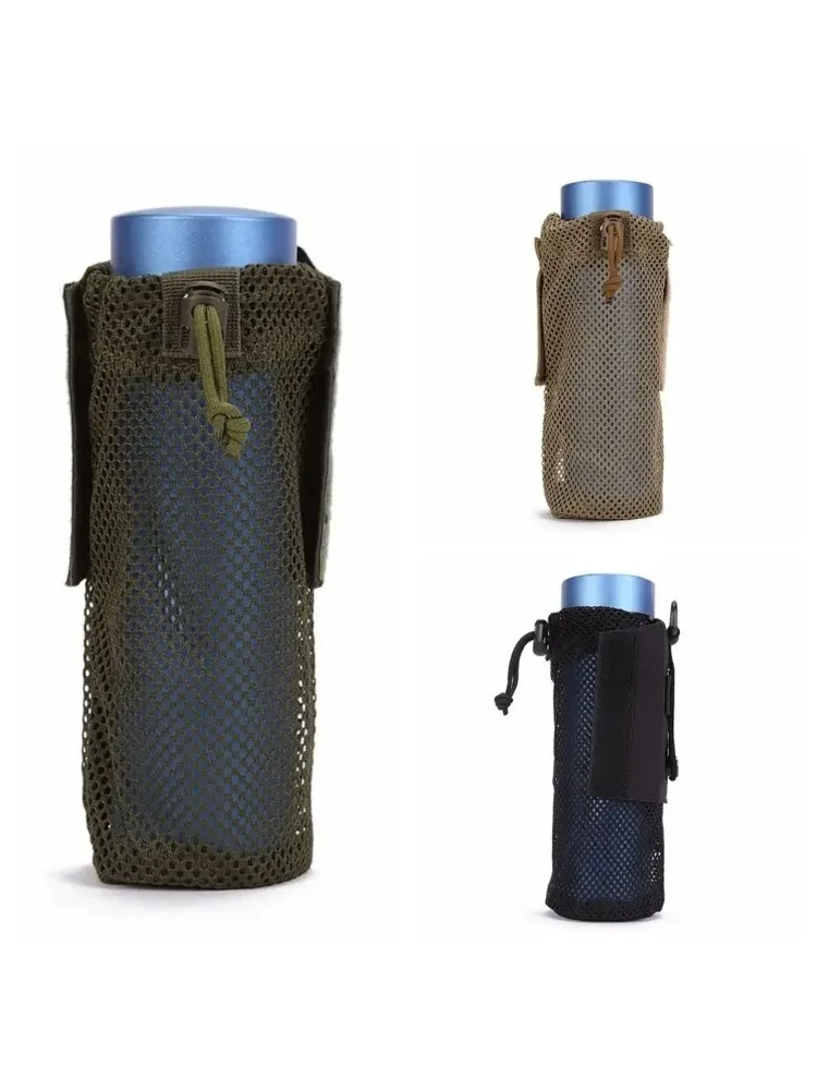 AliExpress NONE Outdoor Cycling Water Bottle Pouch Molle Holder Foldable Mesh Sleeve Bag for Backpack Storage