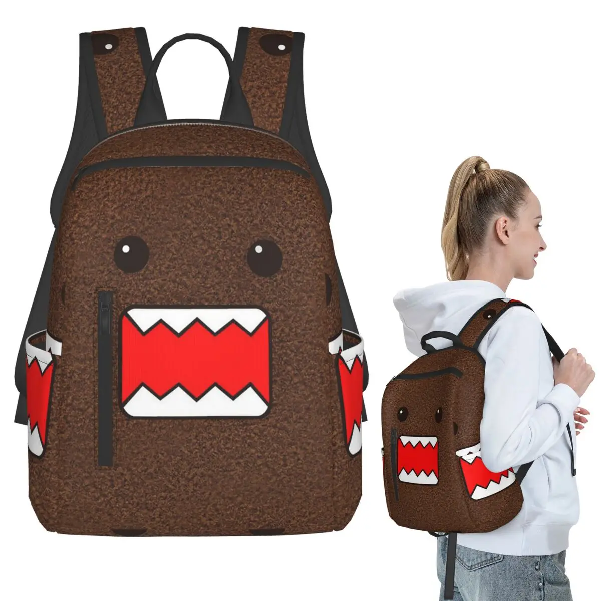 

Cute Cartoon Domo Kun Backpack Student BookBag Children School Bag Laptop Shoulder Bags Men Women