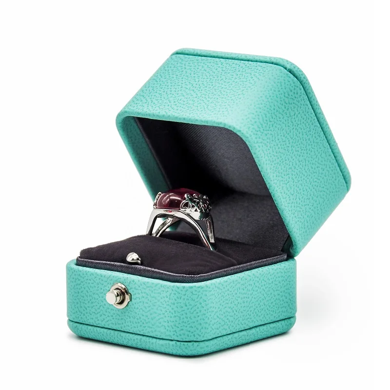 New T Small Ring PU Leather Ring case Proposal Ring Box Jewelry Display Box Christmas Gift package case