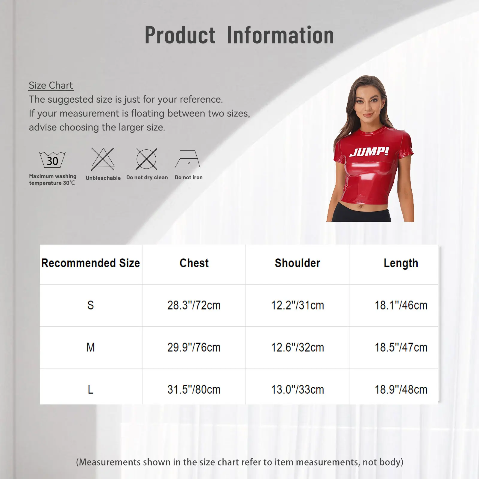 Womens Sleek Glossy Crop Top Letter Print And Crew Neck Tops for Birthday Party Hip Hop Jazz Stage Performance Dancewear