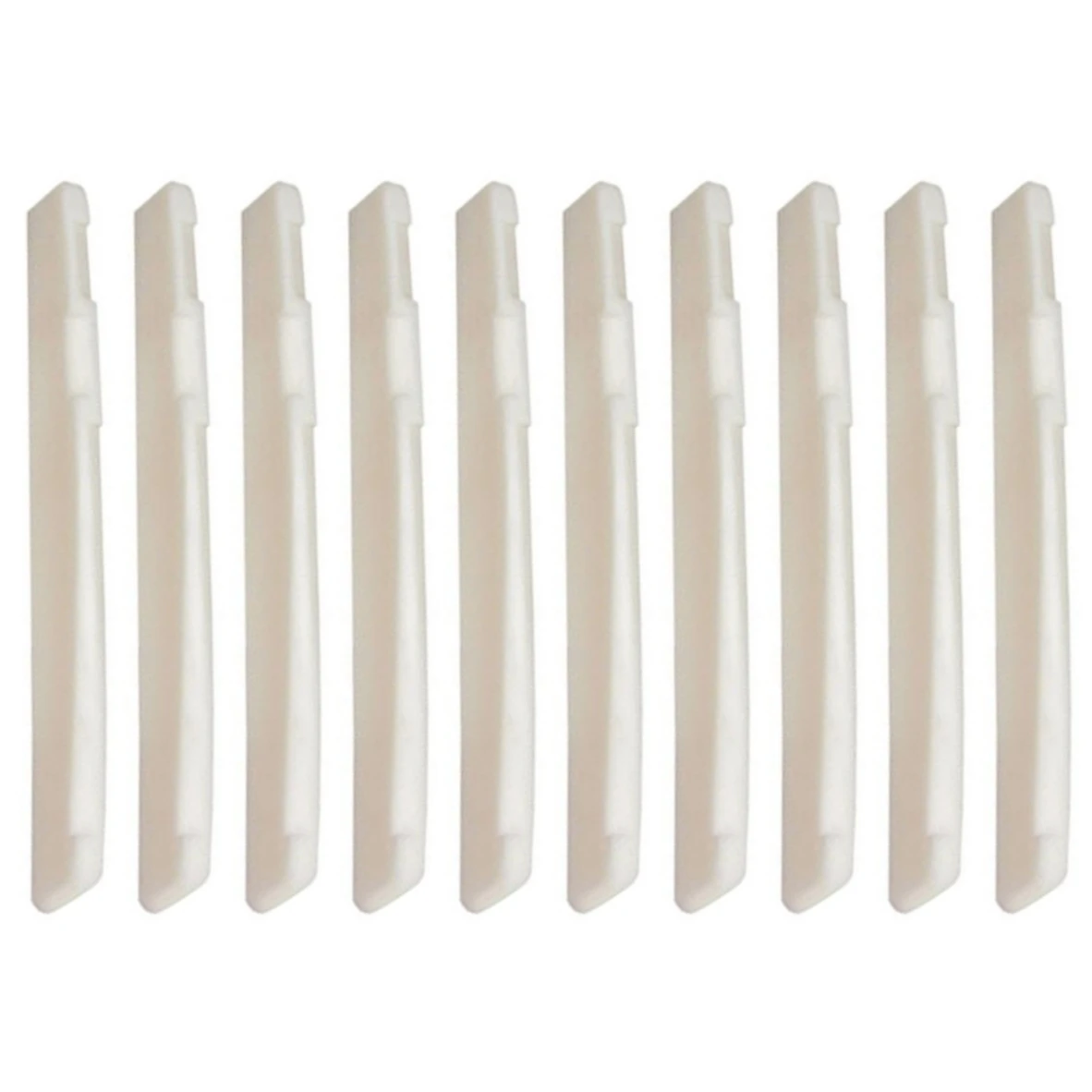 10x Guitar Bone Saddle Compensated Luthier Nut Bridge 72x3x9mm (2 13/16\