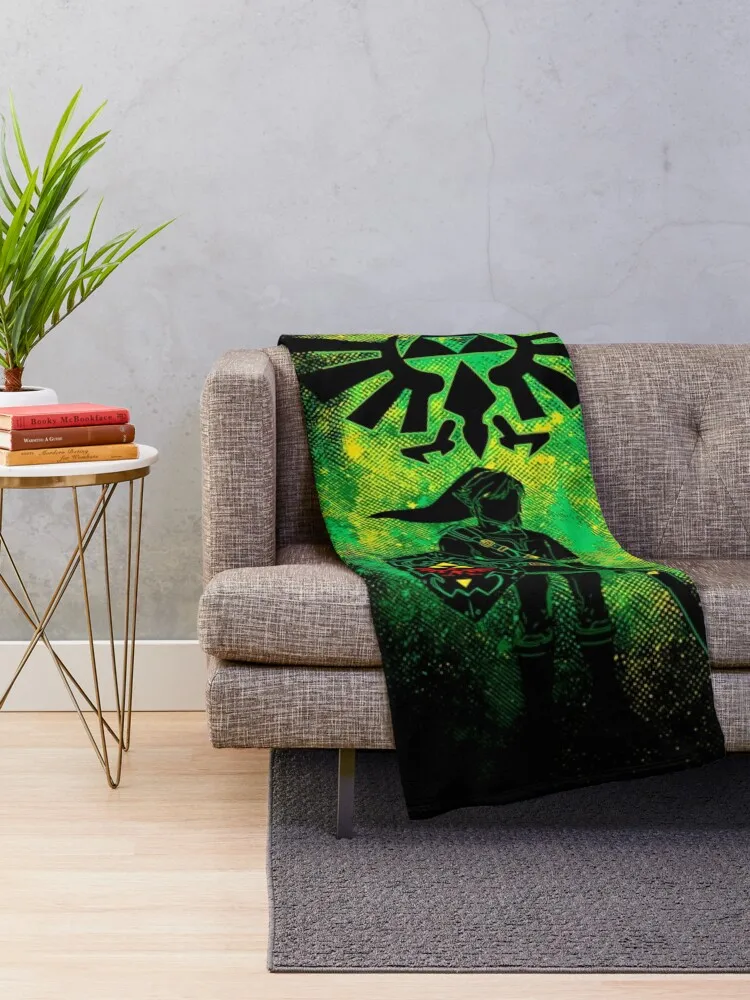 Hero of Time Art Throw Blanket Vintage Shaggy anime Blankets