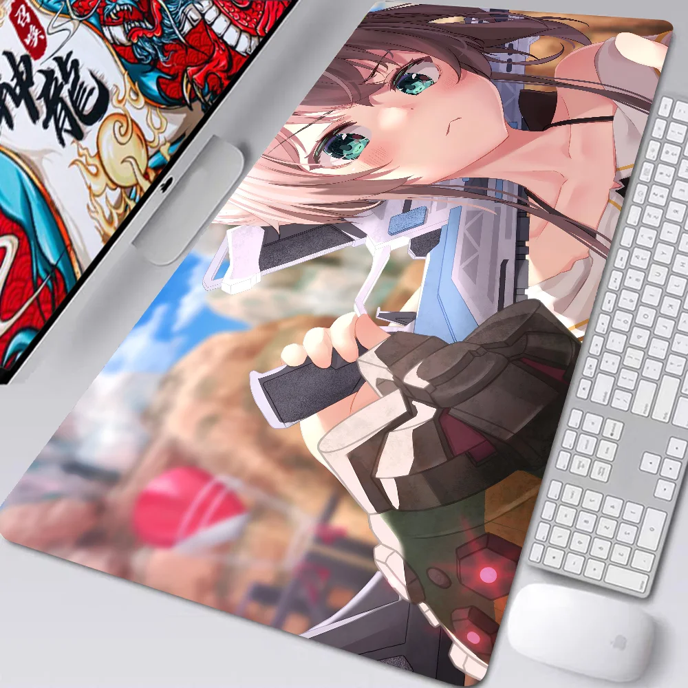 Anime Girl Hololive Natsuiro Matsuri Mousepad Desk Pad Gaming Accessories Prime Gaming XXL Keyboard Pad Stitched Pad Desk Pad