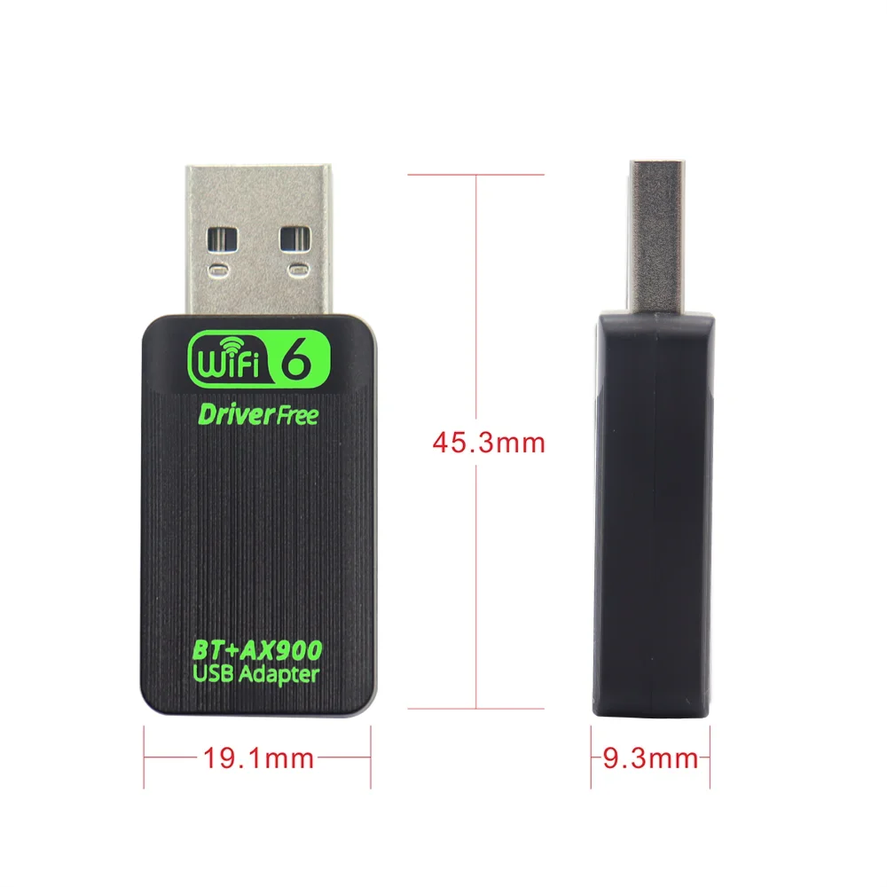 AX900 USB WiFi 6 Bluetooth 5.4 Adaptador Dual Band 2.4G e 5GHz USB WiFi Placa de rede Receptor Wlan sem fio