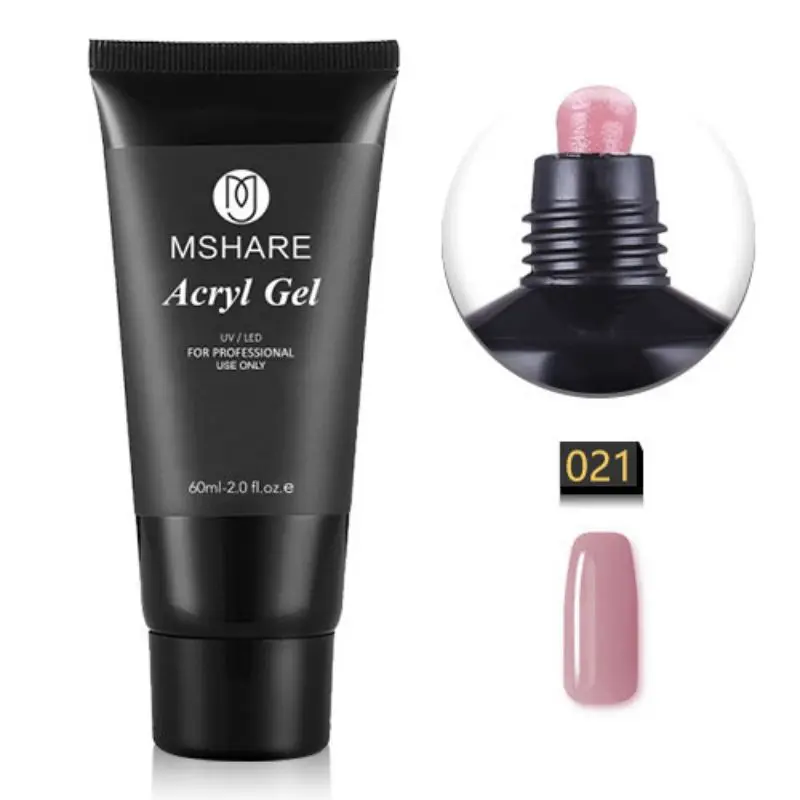 MSHARE Poly Nail Extension Gel TPO Hema Free Milky White Nails 60g Nail Extension Camouflage Quick Building Finger 60ml image 3