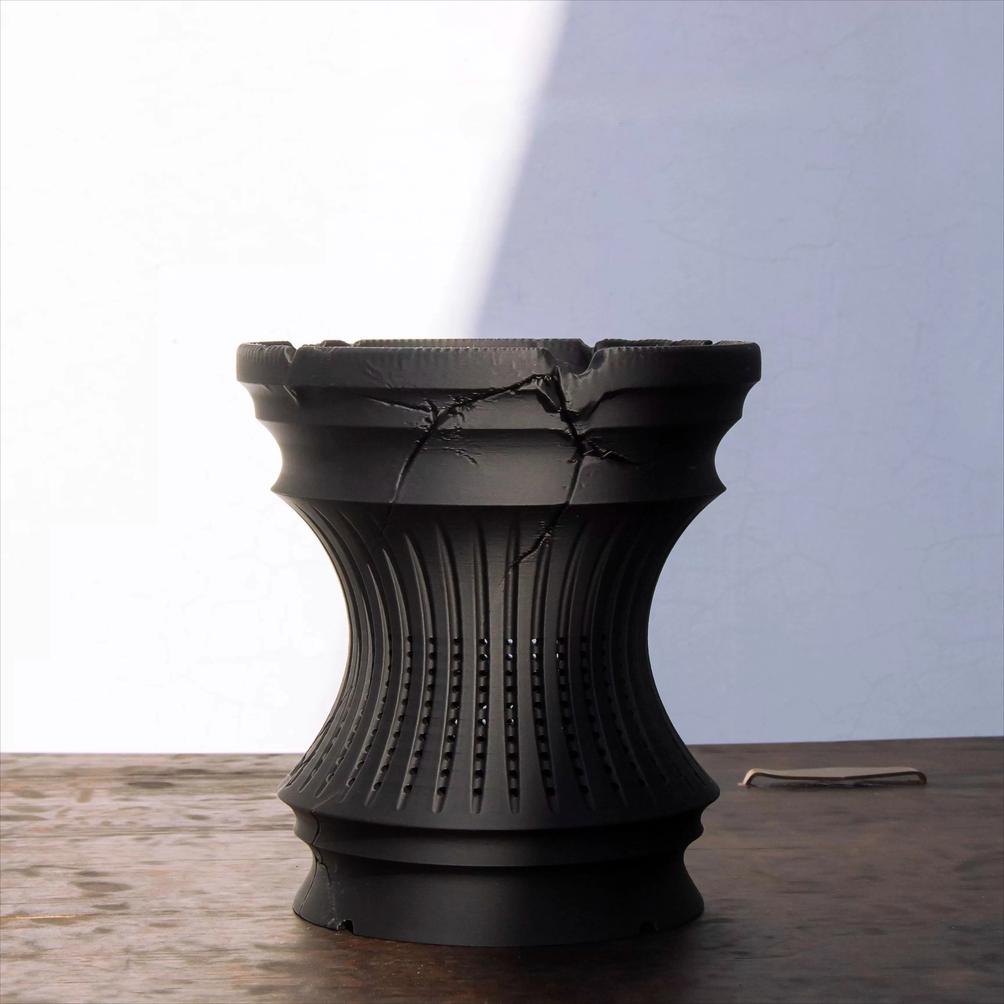 Striped Breathable Flower Pot | for Desert Rose, Elephant Bush, Caudex Plants | Well-Draining & Trendy