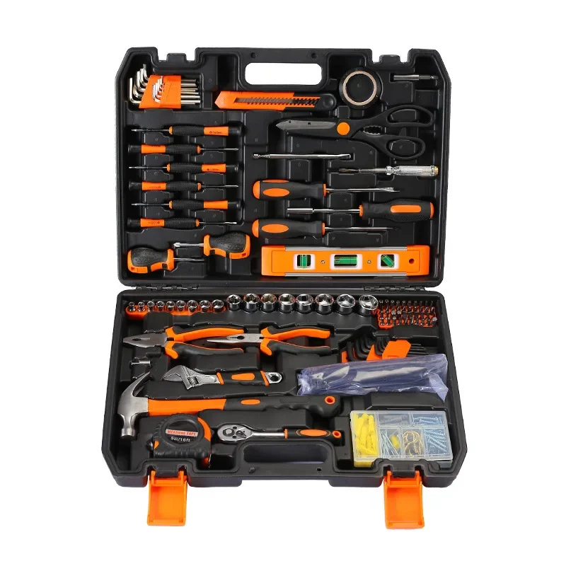 Professional Auto Repair Tool Set 61 Pcs Mechanics Tool Box With Lithium Electric Drill