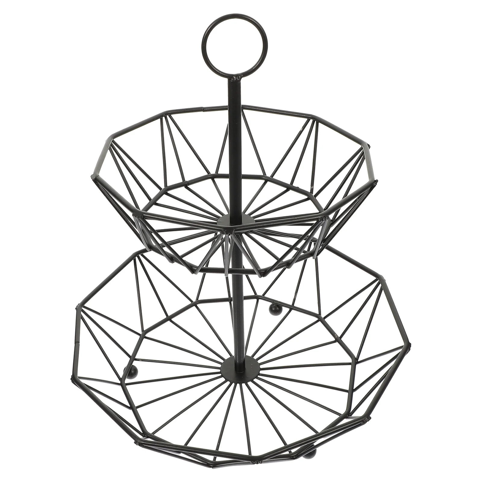 

3 Tier Fruit Basket For Kitchen Counter Multi-Layer Snacks Serving Tray Iron Fruit Storage Basket Dessert Display Stand Home