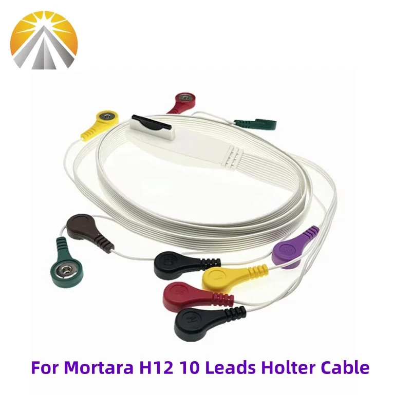 

Holter Recorder 10 Pin 10 Leads Snap 4.0 ECG Patient Cable IEC Standard for Mortara Instrument H12 H12+ X12 X12+