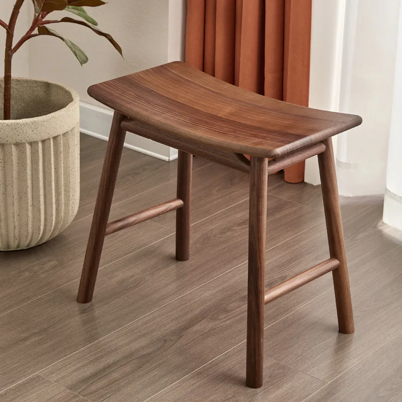 

Walnut stool desk low stool solid wood stool oak small stool makeup stool bedroom stool
