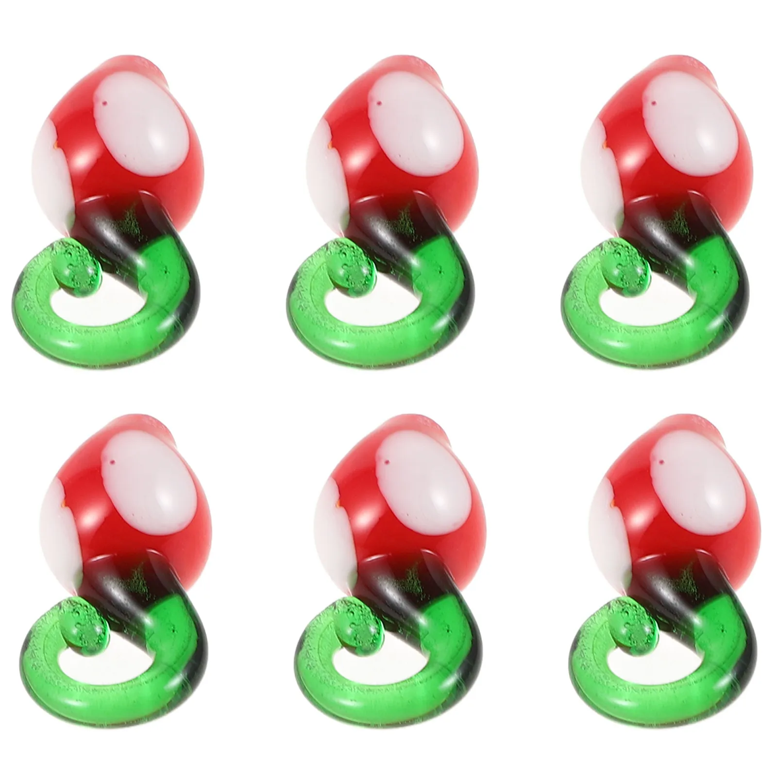 

6Pcs Mini Glass Pepper Charms Jewelry Making Charms for Bracelets Earrings Necklaces DIY Craft Supplies Hanging Cute Charm