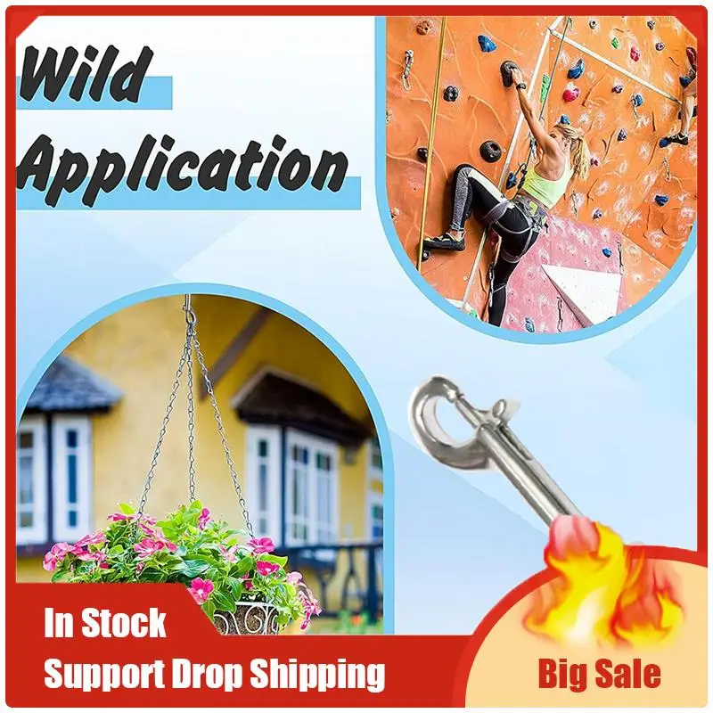 

A35F Новый двусторонний защелкивающийся крючок, 10 шт., 3-1/2 дюйма, двухсторонние защелки, металлические зажимы для дайвинга, поводок для собак, простой в использовании