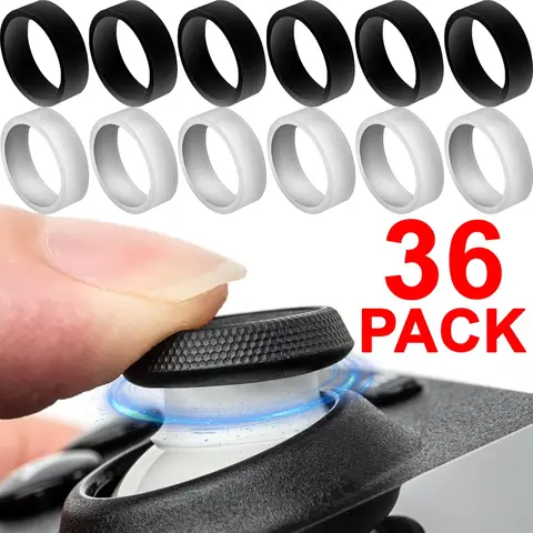 36/18/1PCS 탄성 고무 조이스틱 링 스팀 데크 용 보이지 않는 마모 방지 보호 커버 Xbox PS5 조이스틱 액세서리