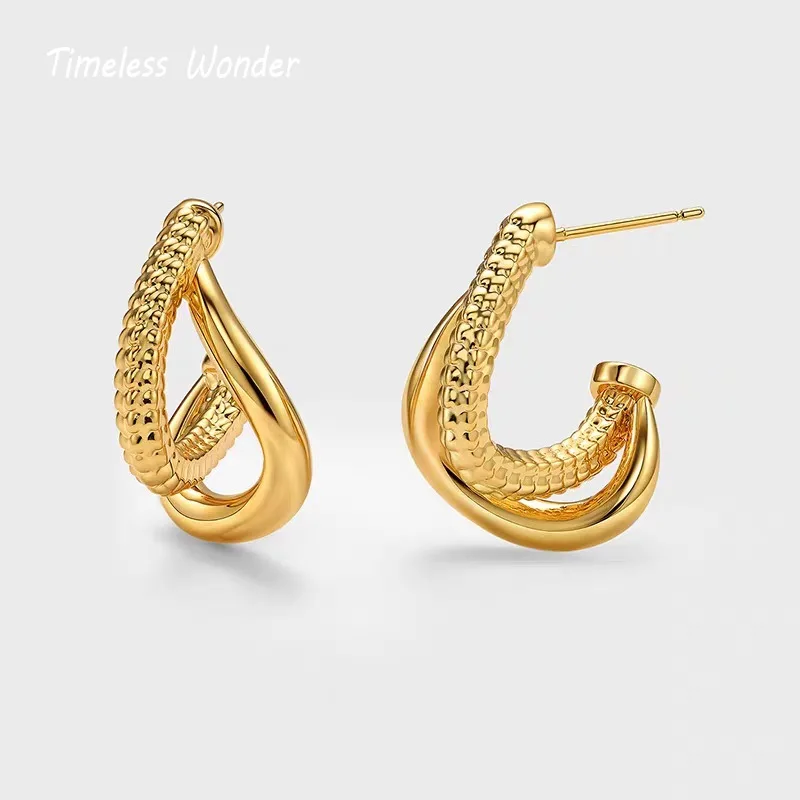 

Вневременные серьги-гвоздики Wonder Fancy Geo Knot для женщин, дизайнерские модные украшения, роскошный топ, редкий подарок, сладкий 3612