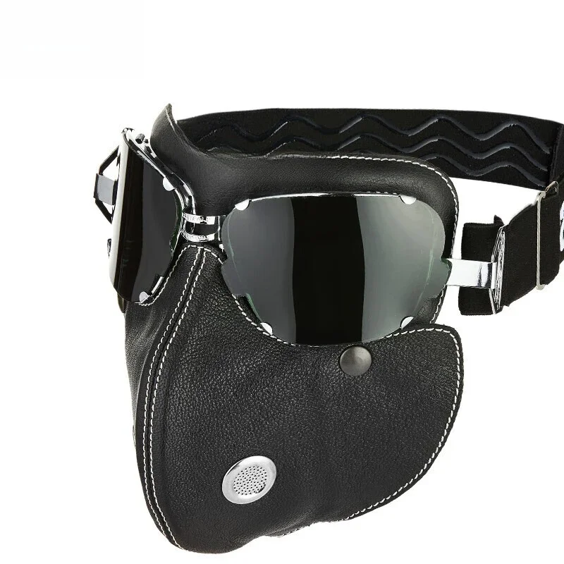 

Motorcycle riding mask, windproof locomotive goggles, black face mask, goggles.