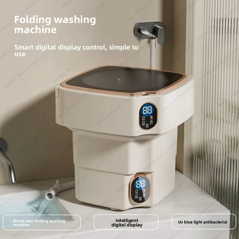 Fully Automatic Folding Mini Washing Machine Portable Infant Dormitory Washing Socks Underwear Underwear Special Washing Machine