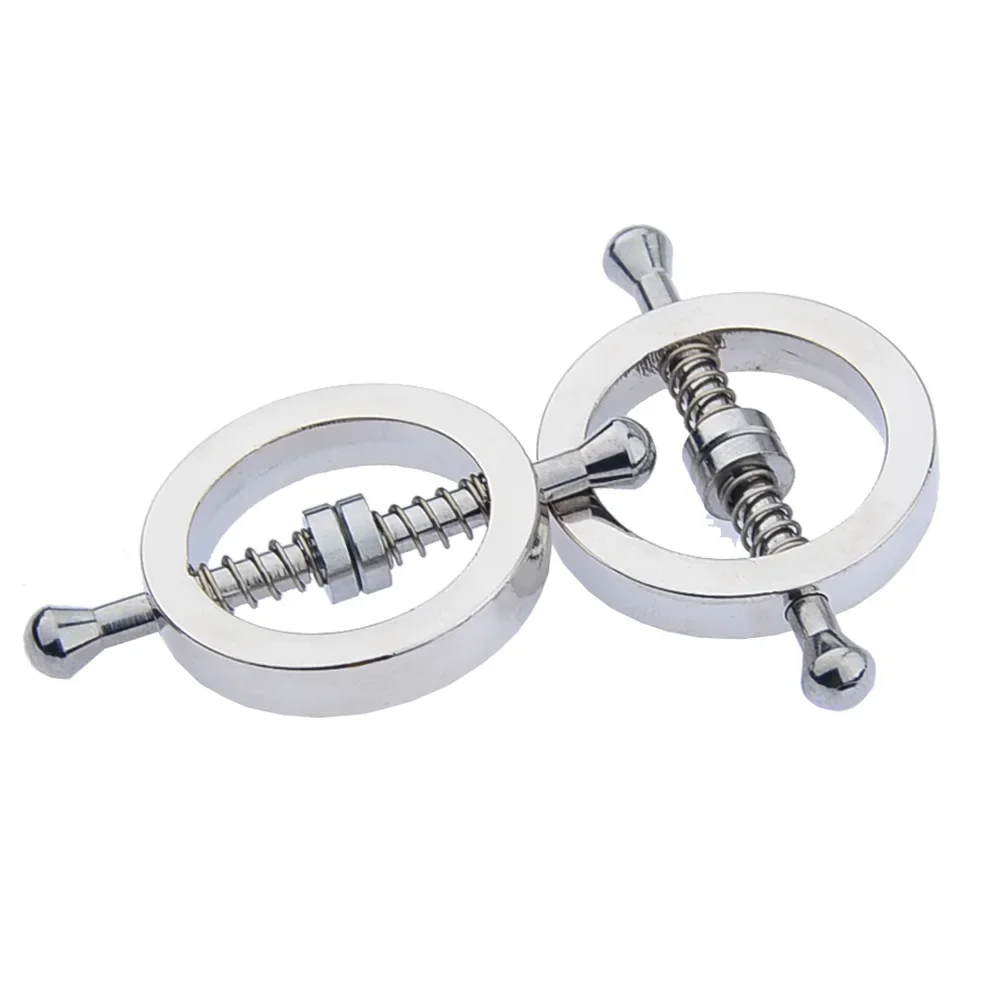 Abrazaderas para pezones, estimulador de Metal, juego de rol, 2 uds., abrazaderas ajustables para pecho, Bondage, juegos para adultos, accesorios de sujeción para parejas