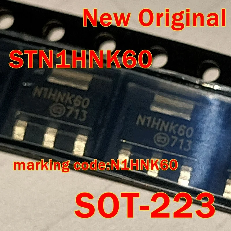 

1pcs to 100pcs STN1HNK60 SOT-223 New Original marking code:N1HNK60 N-channel MOSFET field effect tube
