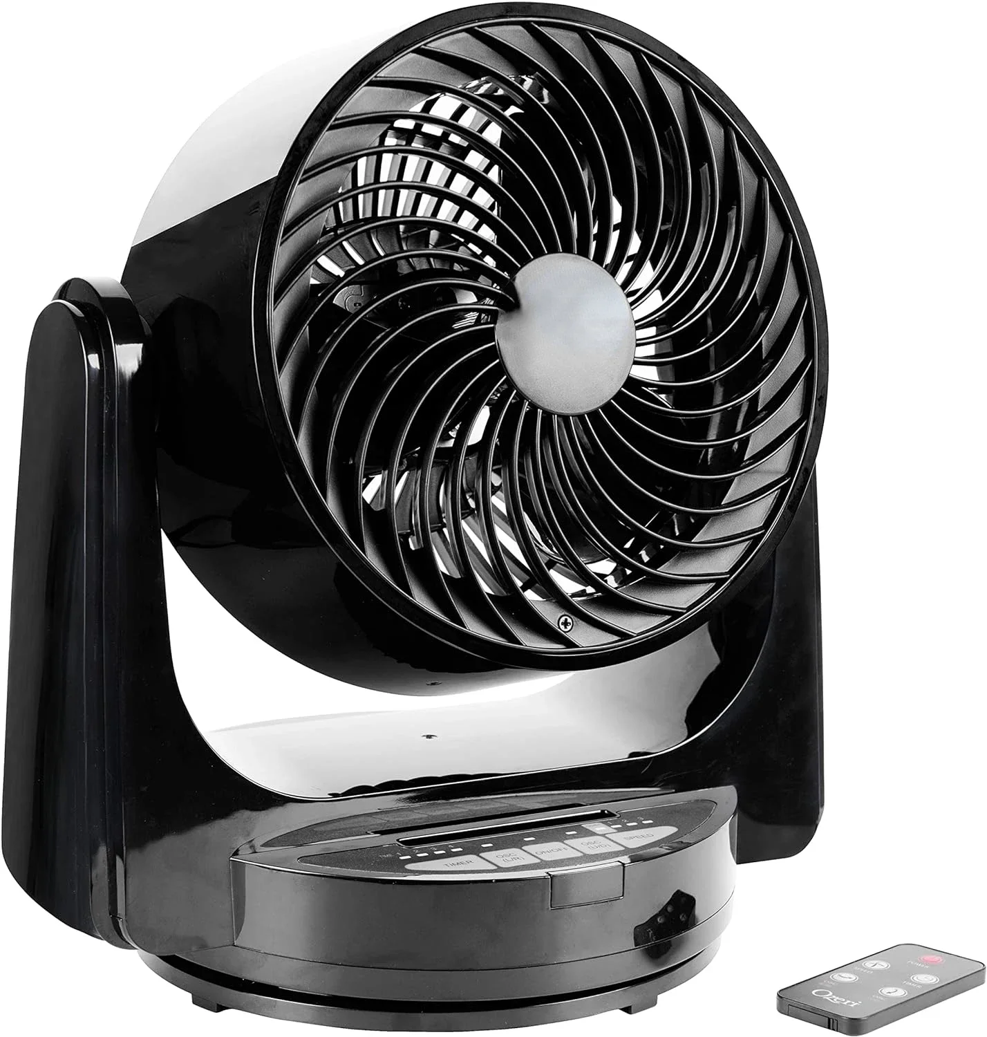 

High Velocity Brezza III Dual Oscillating 10" Grey and Black Desk Fan for Powerful Cooling and Air Circulation