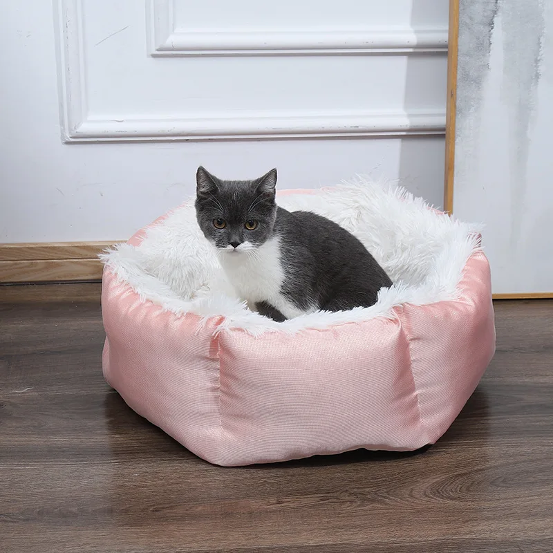 New Cat Kennel Dog Kennel Four Seasons Universal Hexagon Simple Pet Kennel Cat Bed Deep Sleep Medium and Small Dog Kennel Mat