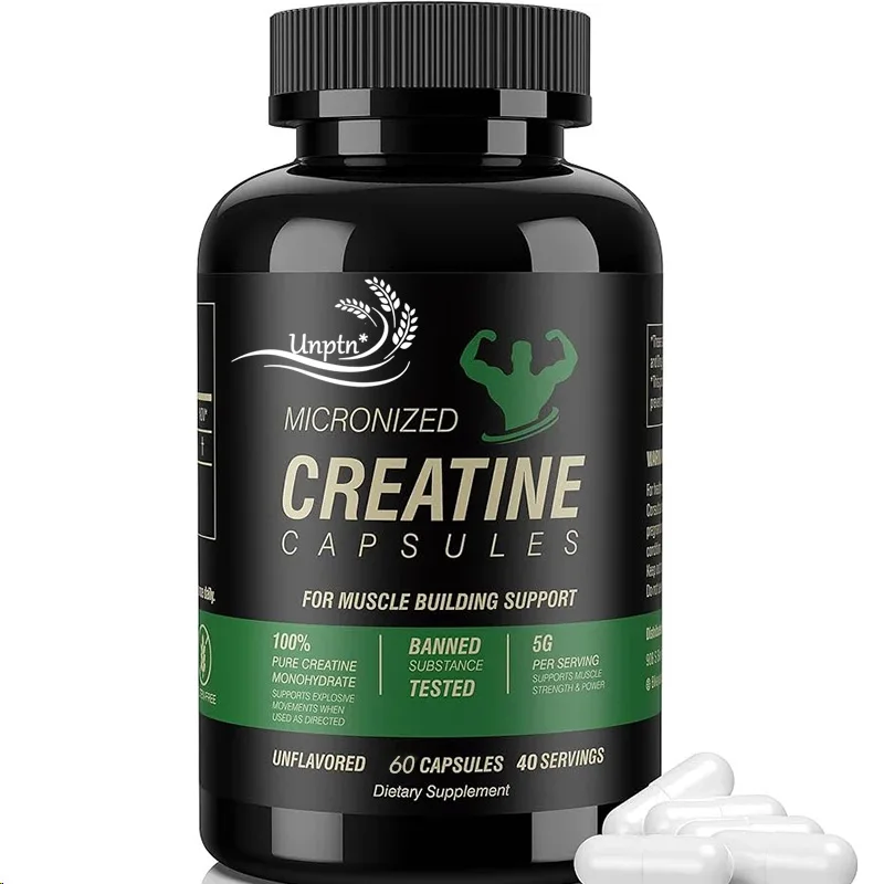 Micropowder Creatine Monohydrate And Creatine Capsule Supplement, Suitable For Muscle, Strength, Energy, And Recovery