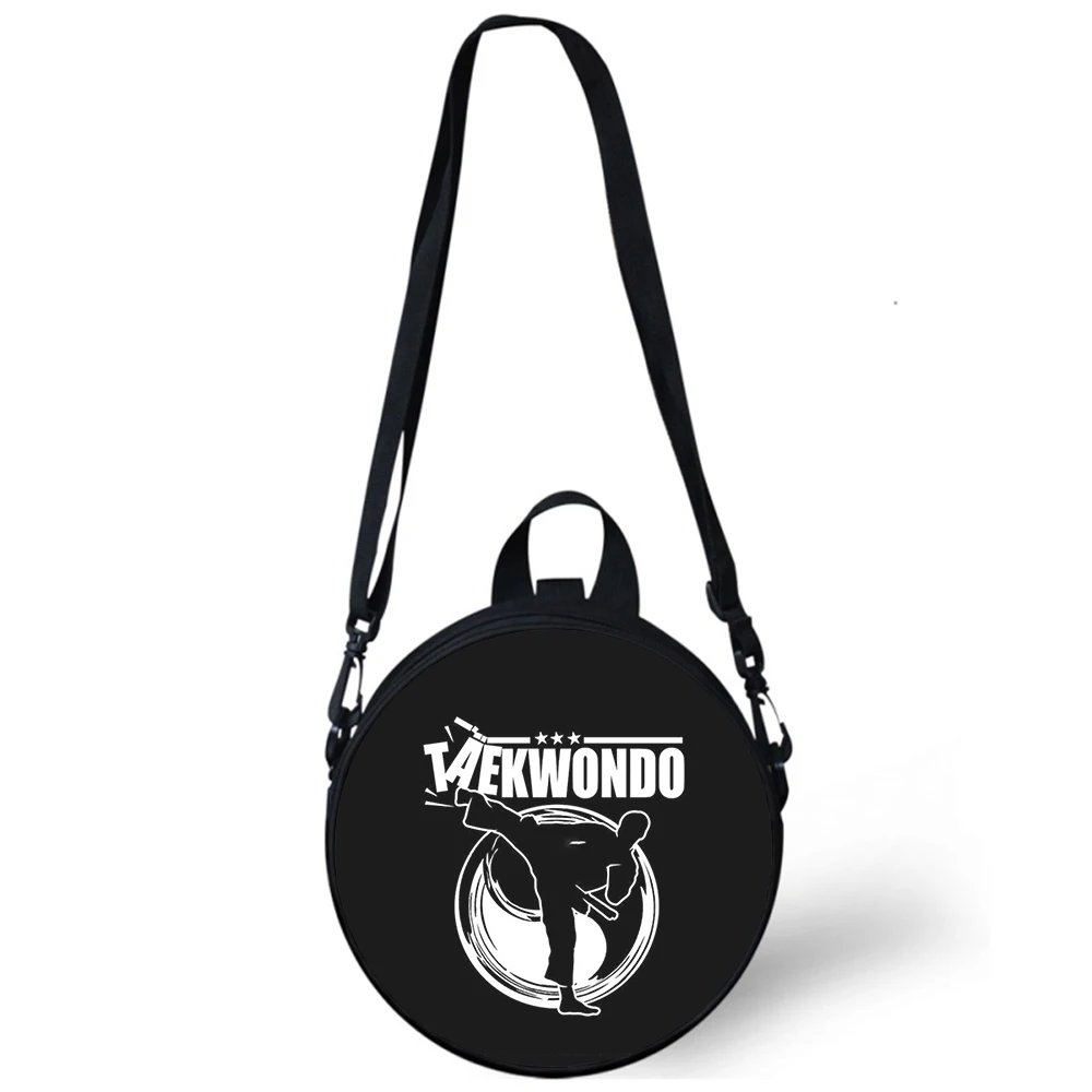 

Kungfu Taekwondo Child kindergarten Bag 3D Print Crossbody Shoulder Bags For School Women Mini Round Bagpacks Rugtas Bag