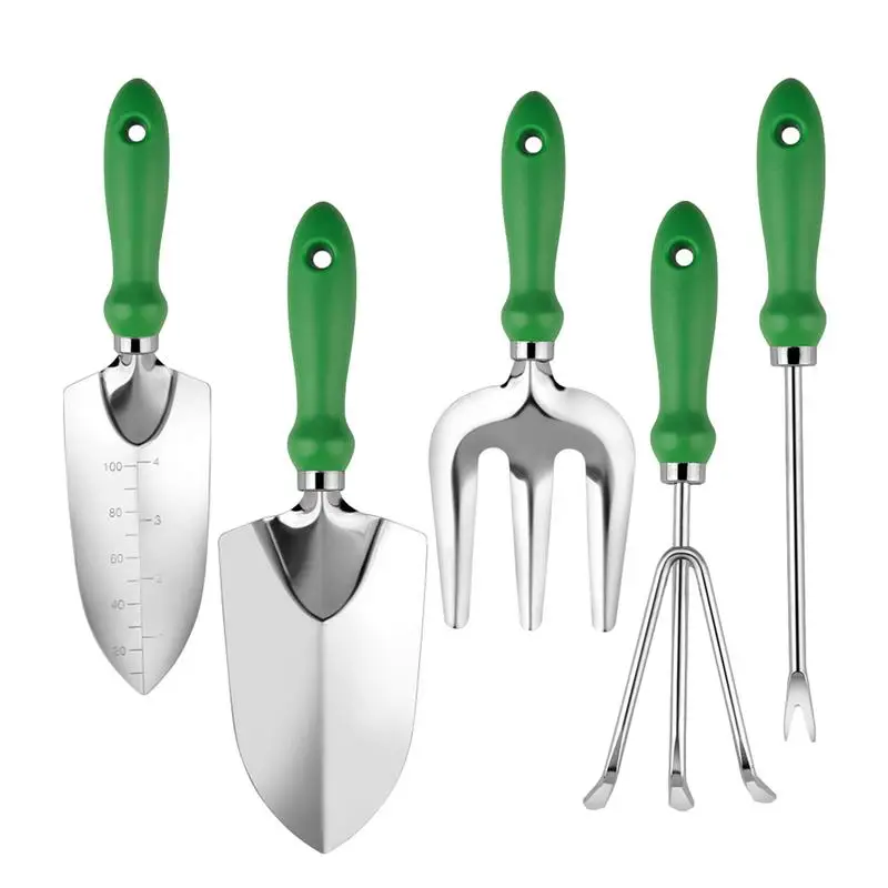 

Gardening Hand Tool Set Succulent Tools 5pcs Rake Shovel With Ergonomic Handle Multifunctional Gardening Supplies Heavy Duty