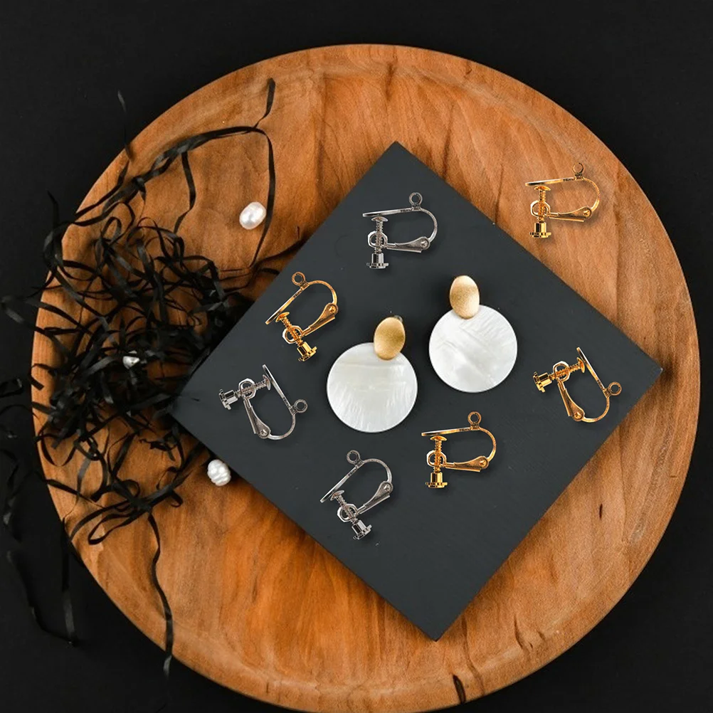 

10Pcs Earring Clamps Converters Fine Craftsmanship DIY Ear Studs Parts for Non Pierced Earring Accessories Earrings Components