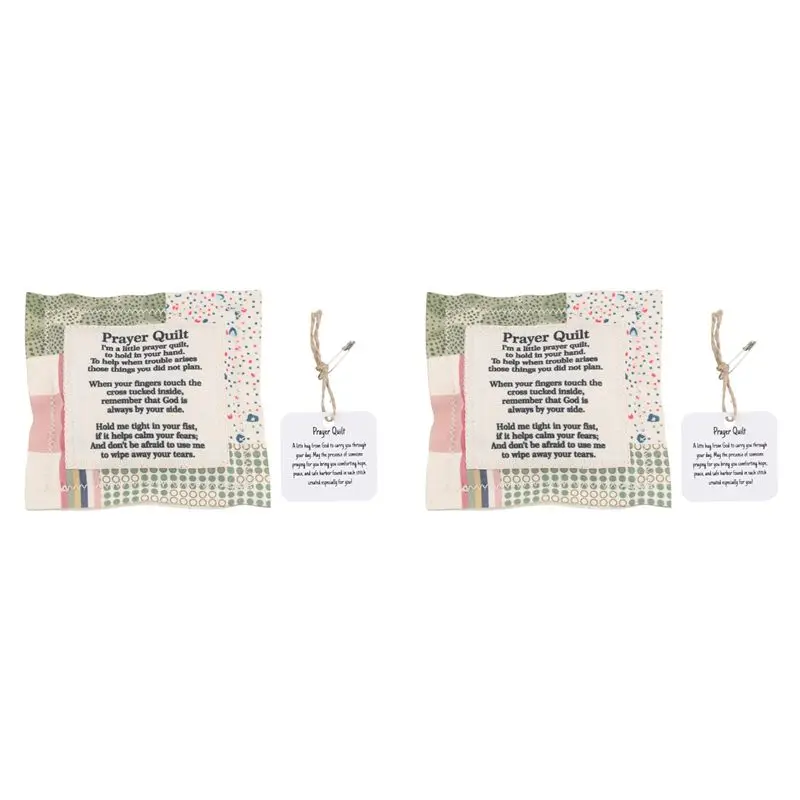 2X Pocket Prayer Quilt Individually Prayer Quilt Hand-Sewn Colorful Quilt Cozy Unique Symbolist Poetry Quilt For Family-AT64