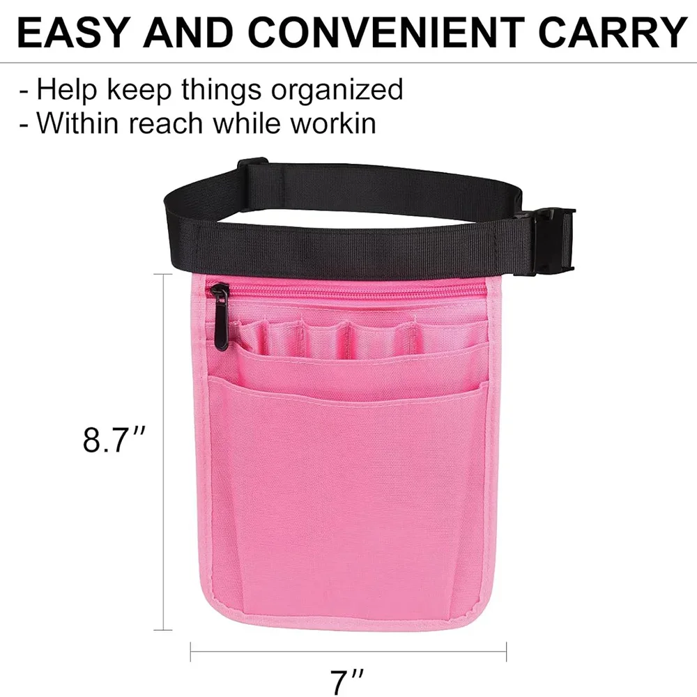 حقيبة الخصر للنساء حقيبة الكتف ممرضة المنظم حزام حقيبة جيب إضافي حزمة مراوح ممرضة النايلون لأداة الملحقات