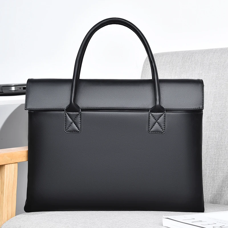 14-inch Laptop Bag Unisex Lightweight Business Commuter Computer Bag Water-Resistant PU Women's Briefcase Essential Holiday Gift