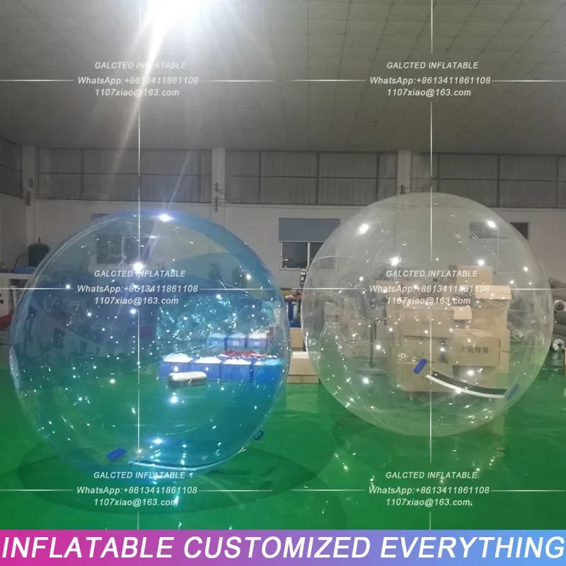كرة المشي المائية كرة زورب 2 متر بولي كلوريد الفينيل كرة الهامستر البشرية نفخ بالون الماء معدات اللعب المائي الرقص الواضح