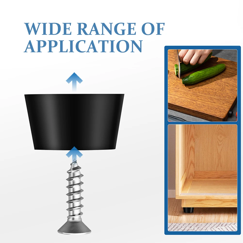 

100Pcs Furniture Leg Pads Rubber Feet Anti Slip Shock Absorbers For Chairs Tables And Machines