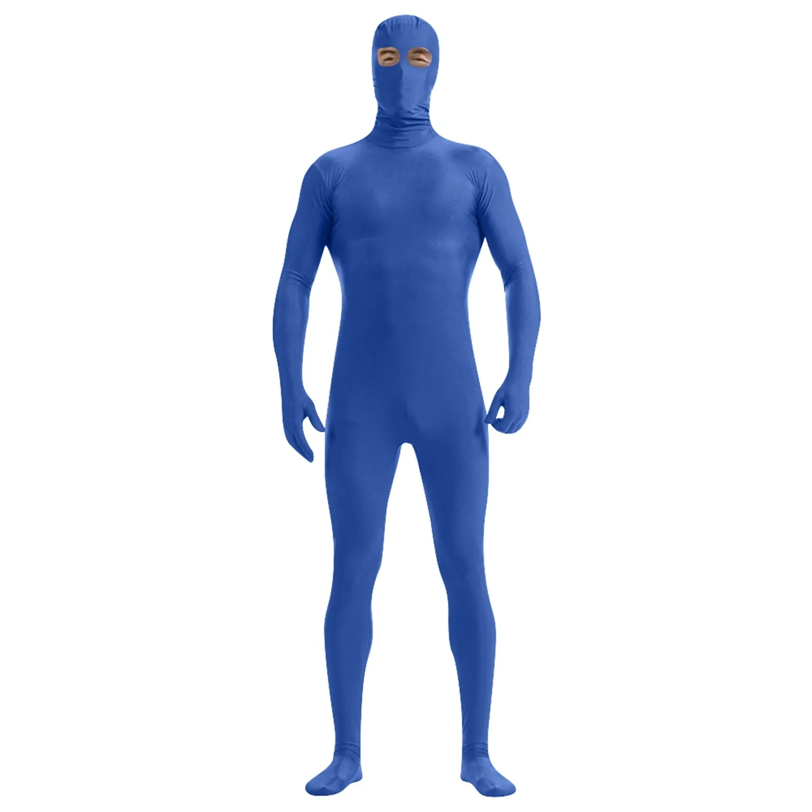 Zentai noir en nylon pour hommes adultes, IQUE dex, visage ouvert, carnaval, danse complète du corps, olympiques de cosplay unisexes, cosplay à pieds