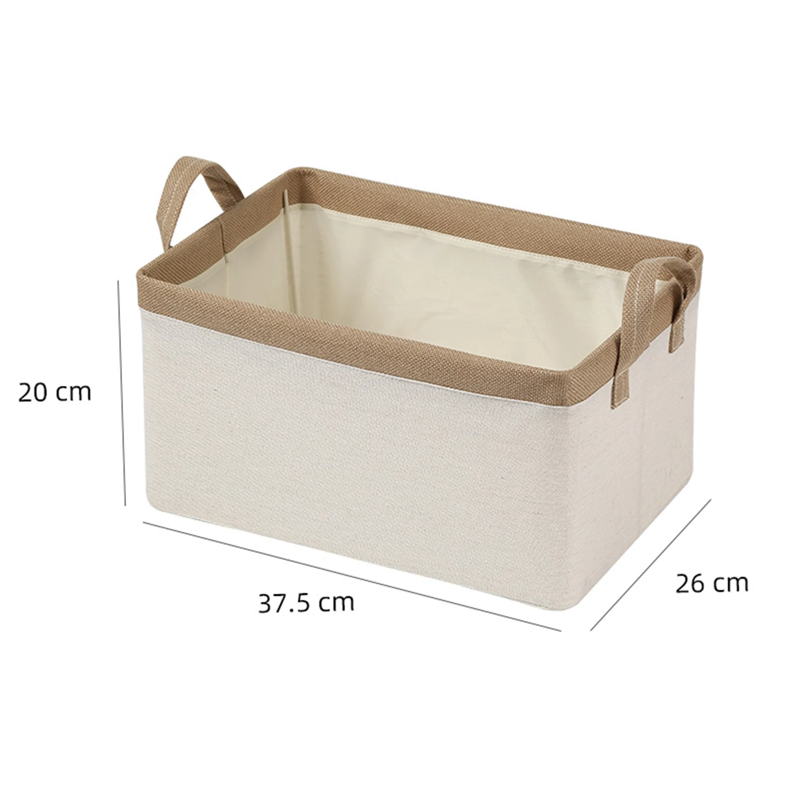 Panier de rangement pliable en tissu, boîte de rangement pliable avec poignées pour le stockage et la gestion des vêtements