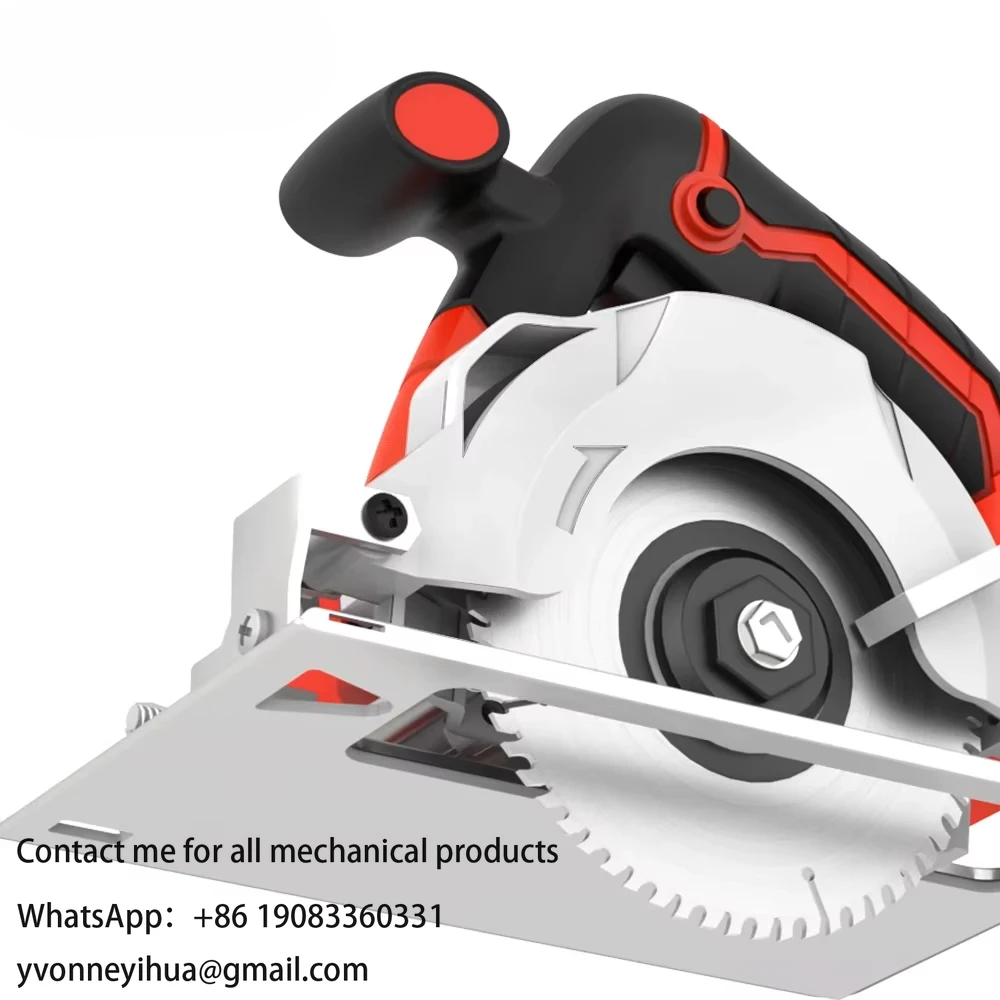 NAWIN Hot Selling Woodworking Tools 5 Inch Cutting Saw 40mm Cutter Portable Mini Circular Saw Battery Red Brushless DC Motor 21V