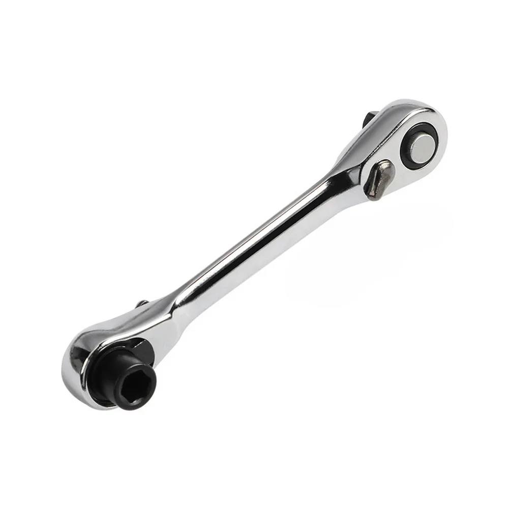 

Ratchet Wrench Mini 72 Tooth 14 Inch with Quick Release 1/4 Inch Hex Bit Socket Driver Reversible Chrome Vanadium Steel Alloy