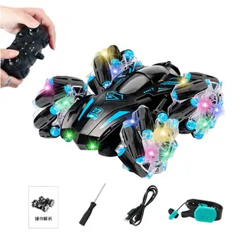 RC Stunt Car Remote Control Car Stunt Car LED Light-Up RC Cars Double Sided Stunt Vehicle Rechargeable Toy Truck for Boys Girls