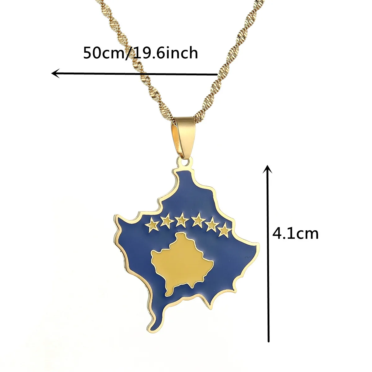 Country Kosoves Flag Kosovo Map Pendant Necklaces For Women Jewelry