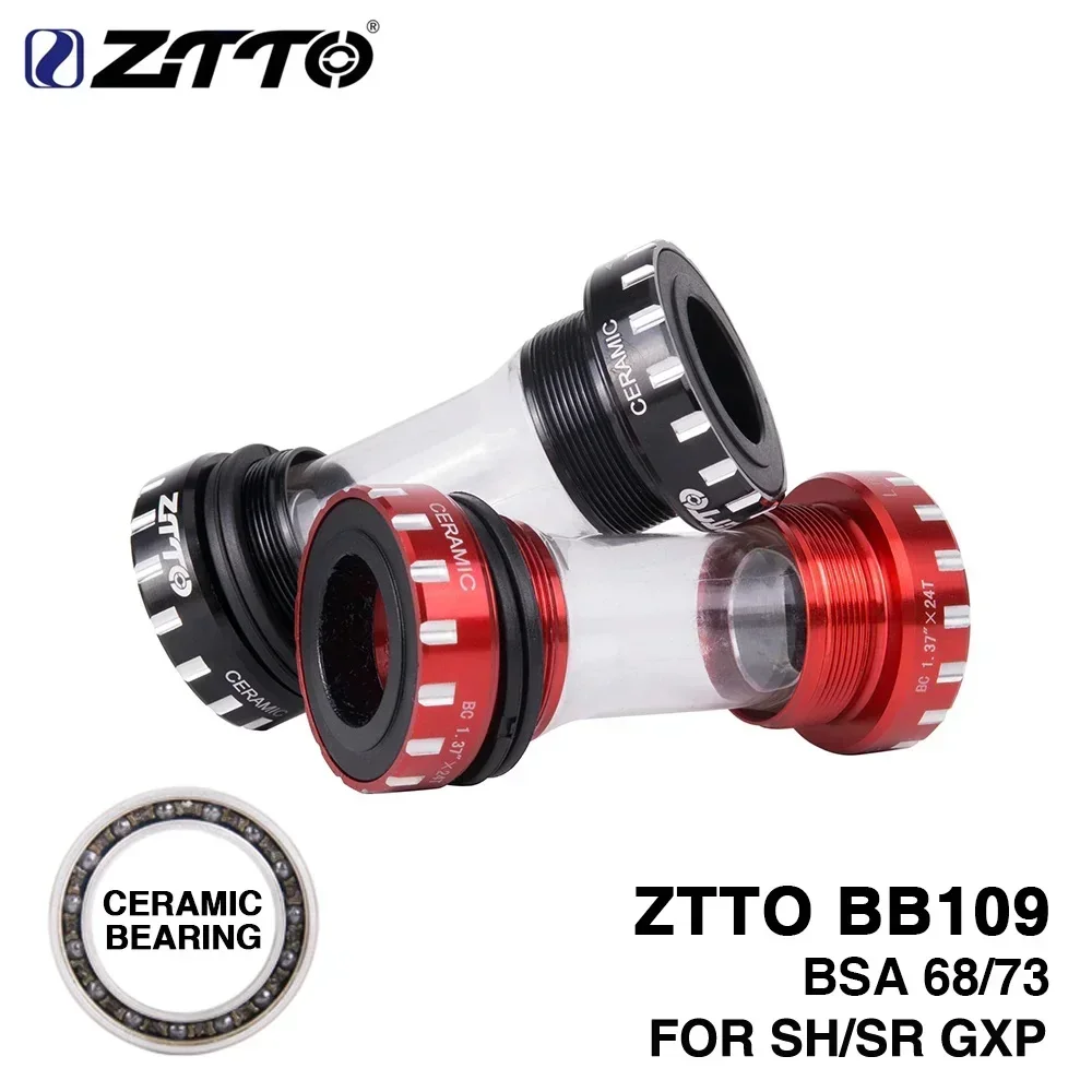 

ZTTO Ceramic BB Middle Bracket BB109 Ceramic Bearing Middle Bracket Screw-in Threaded Middle Bracket Cycling Accessories